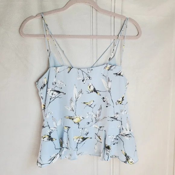 Lord & Taylor Highline Strappy Bird Print Dressy Tank Top - Picture 3 of 5